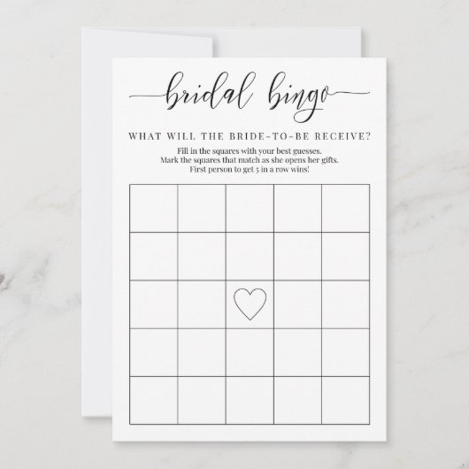 Vrijgezellenfeest Gift Bingo Game Kaart (Voorkant)