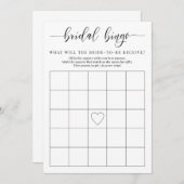 Vrijgezellenfeest Gift Bingo Game Kaart (Voorkant / Achterkant)