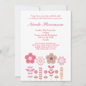 Vrijgezellenfeest Girly Floral Custom Invitation Kaart (Achterkant)
