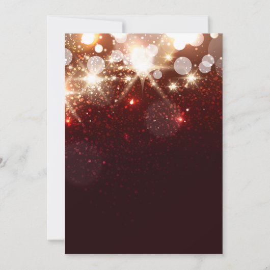 Vrijgezellenfeest - Glamor Gold Glitter Sparkles Kaart (Achterkant)