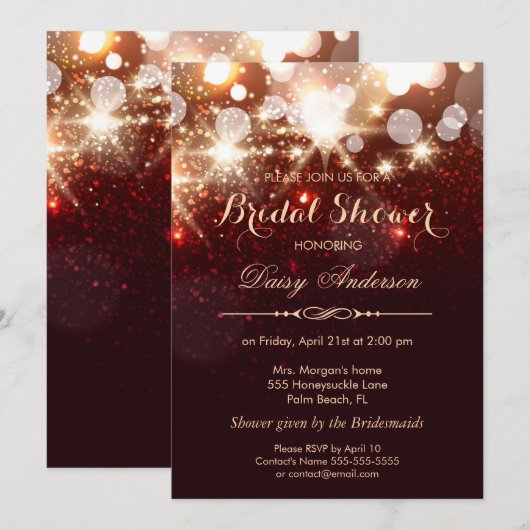 Vrijgezellenfeest - Glamor Gold Glitter Sparkles Kaart (Voorkant / Achterkant)