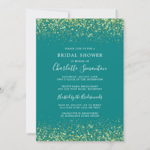 Vrijgezellenfeest Glitter Gold Blauwgroen Glam Uit Kaart