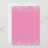 Vrijgezellenfeest Glitter Silver Pink Glam Kaart (Achterkant)