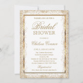 vrijgezellenfeest - Gold Confetti en White Kaart (Voorkant)