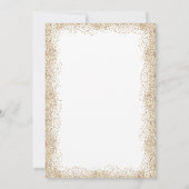 vrijgezellenfeest - Gold Confetti en White Kaart (Achterkant)