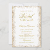 vrijgezellenfeest - Gold Confetti en White Kaart (Voorkant)