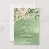 Vrijgezellenfeest Gold Flower Brunch Mint Green Kaart (Voorkant)