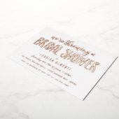 Vrijgezellenfeest Gold geborsteld Folie Uitnodiging (Gedraaid)