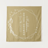 VRIJGEZELLENFEEST Gold Geometric Tapestry Wandkleed (Voorkant (horizontaal))