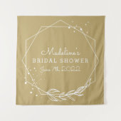 VRIJGEZELLENFEEST Gold Geometric Tapestry Wandkleed (Voorkant)