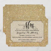Vrijgezellenfeest Gold Glitter Future Mrs Ticket Kaart (Voorkant / Achterkant)