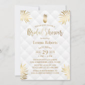 Vrijgezellenfeest Gold Pineapple Elegant Tropical Kaart (Voorkant)