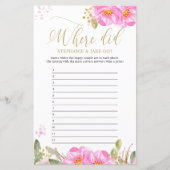 Vrijgezellenfeest gooide roze Floral waar gingen z (Voorkant)