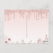 Vrijgezellenfeest goot roze sterren uitnodiging (Achterkant)