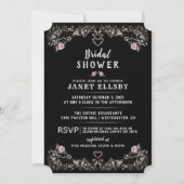 Vrijgezellenfeest Gothic Skeleton Bride Uitnodigin Kaart (Achterkant)