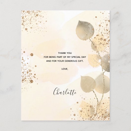 Vrijgezellenfeest gouden eucalyptus (Achterkant)