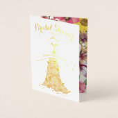 Vrijgezellenfeest Goudfolie en Bloemen Folie Kaarten (Voorkant)