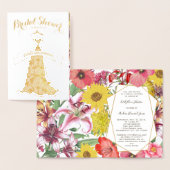 Vrijgezellenfeest Goudfolie en Bloemen Folie Kaarten (Display)