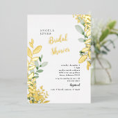 Vrijgezellenfeest goudolie Waterverf olievlek Folie Uitnodiging (Staand Voorkant)