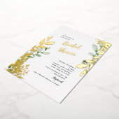 Vrijgezellenfeest goudolie Waterverf olievlek Folie Uitnodiging (Gedraaid)