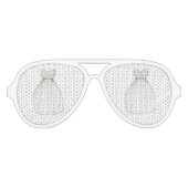 Vrijgezellenfeest Gown Bride White Wedding Dress S Aviator Zonnebril (Voorkant)