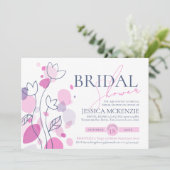 Vrijgezellenfeest Graphic Modern bloemblaadjes Kaart (Staand voorkant)