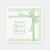 Vrijgezellenfeest Green Bow en lint Servetten (Voorkant)