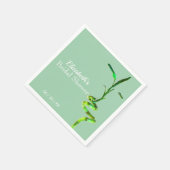 Vrijgezellenfeest Green Lucky Bamboo Pastel Custom Servet (Hoek)