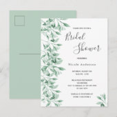 Vrijgezellenfeest greenery botanical call script briefkaart (Voorkant / Achterkant)