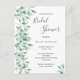 Vrijgezellenfeest greenery botanical call script briefkaart