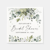 Vrijgezellenfeest Greenery Elegant Waterverf Bohem Servet (Voorkant)