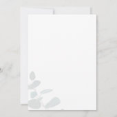 Vrijgezellenfeest Greenery Eucalyptus Botanical Kaart (Achterkant)