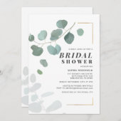 Vrijgezellenfeest Greenery Eucalyptus Botanical Kaart (Voorkant / Achterkant)