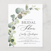 Vrijgezellenfeest Greenery Eucalyptus Invitation Flyer (Voorkant)