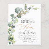 Vrijgezellenfeest Greenery Eucalyptus Invitation Flyer (Voorkant)