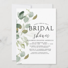 Vrijgezellenfeest Greenery Eucalyptus Invitation Kaart
