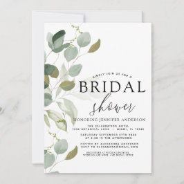 Vrijgezellenfeest Greenery Eucalyptus Invitation Kaart