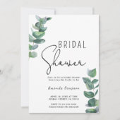 Vrijgezellenfeest Greenery Eucalyptus Kaart (Voorkant)