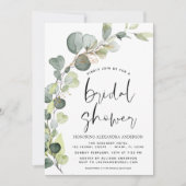 Vrijgezellenfeest Greenery Eucalyptus Succulent In Kaart (Voorkant)