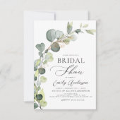 Vrijgezellenfeest Greenery Eucalyptus Succulent Kaart (Voorkant)