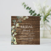 Vrijgezellenfeest Greenery Eucalyptus Succulent Kaart (Staand voorkant)