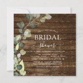 Vrijgezellenfeest Greenery Eucalyptus Succulent Kaart (Voorkant)