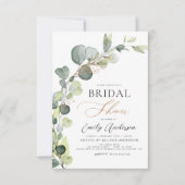 Vrijgezellenfeest Greenery Eucalyptus Succulent Kaart (Voorkant)