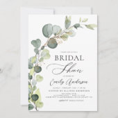 Vrijgezellenfeest Greenery Eucalyptus Succulent Kaart (Voorkant)