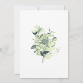 Vrijgezellenfeest Greenery Eucalyptus Succulent Kaart (Achterkant)