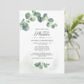 Vrijgezellenfeest Greenery Eucalyptus Succulent Kaart (Staand voorkant)