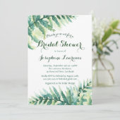 Vrijgezellenfeest Greenery Fern Kaart (Staand voorkant)