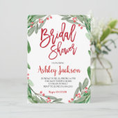 Vrijgezellenfeest Greenery Krans Uitnodiging (Staand voorkant)