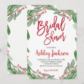 Vrijgezellenfeest Greenery Krans Uitnodiging (Voorkant / Achterkant)