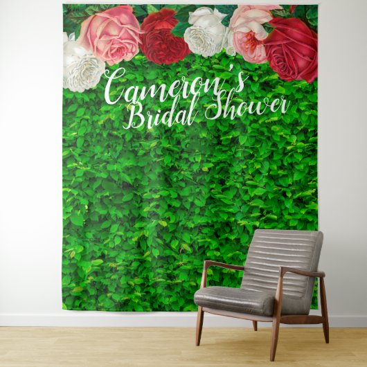 Vrijgezellenfeest Greenery Photo Booth Achtergrond Wandkleed (In situ)